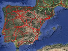 Spanje kaart stroom