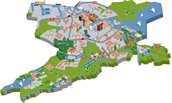 Kaart Veiligheidsregio Amsterdam - Amstelland inclusief Weesp